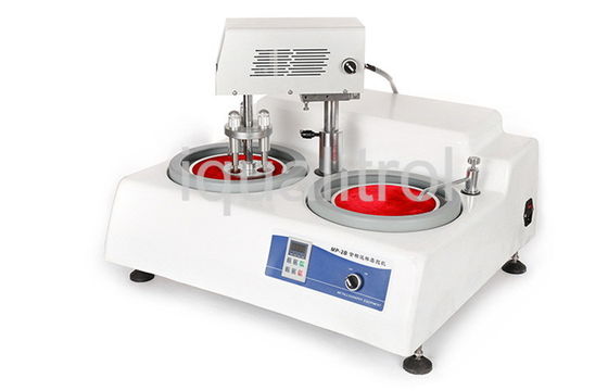 50-1000rpm Metallographic Grinding And Polishing Machine 550W Double Disc 203mm